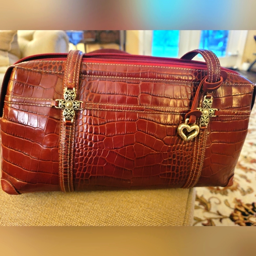 Brighton Dark Red Handbag Shoulder Satchel